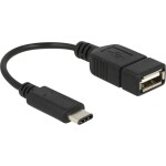 DeLock adaptér kábel USB Typ-C 2.0 samec gt; USB 2.0 typ A samica / 15 cm / čierny (65579)