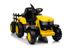 Mamido Mamido Detský elektrický traktor s vlečkou 12V 7Ah žltý