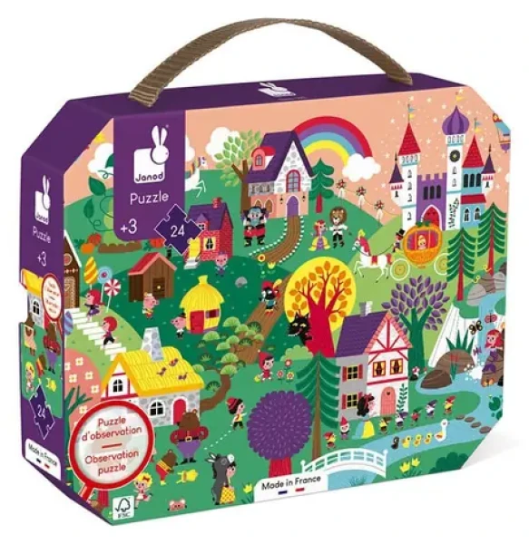 JANOD Pozorovacie puzzle v kufríku Rozprávky