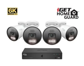 IGet HOMEGUARD HGNVK88604/8 kan. 6K rekordér NVR / 4xIP67 6K kamera / PoE / zvuk / AI detekcia / LAN / HDMI (75020575)