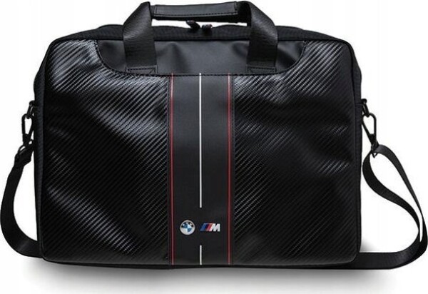 BMW BMW Carbon Blue Stripes - Taška na notebooka 16" (Čierny)