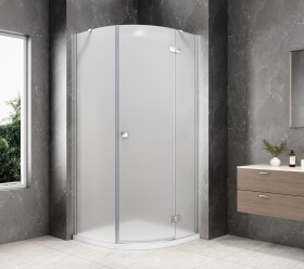 POLYSAN - GLOBE CHROME štvrťkruhová sprchová zástena 800x800, matné sklo, pravé GB2680MRC