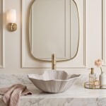 REA - Umývadlo na dosku Flower Beige REA-U7888