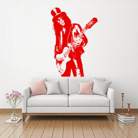 Veselá Stena Samolepka Slash Farba: červená, Veľkosť: 100 x 69 cm