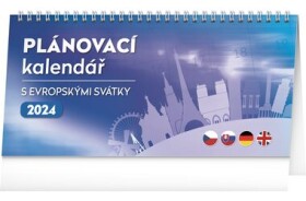 Presco Group Stolný kalendár Plánovacie s európskymi sviatkami 2024 / 25 × 12.5 cm (PGS-32573)