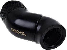 Alphacool Eiszapfen 90° čierna / Uhlový adaptér / G1/4 / mosadz / otočný 360° (17250)