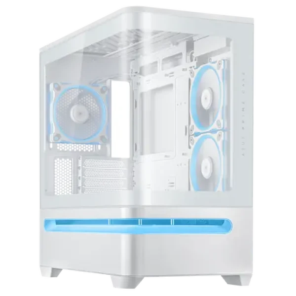 Asus Prime AP202 TG ARGB biela / M-ATX / 2xUSB-A + 1xUSB-C / 3x 120 mm / bez zdroja (90DC00P3-B19000)