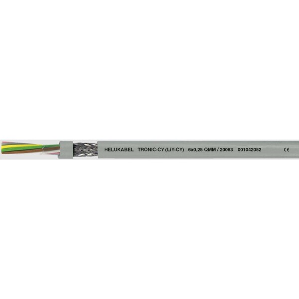 HELU 20008-1000 dátový kábel LiYCY 10 x 0.14 mm² sivá 1000 m; 20008-1000