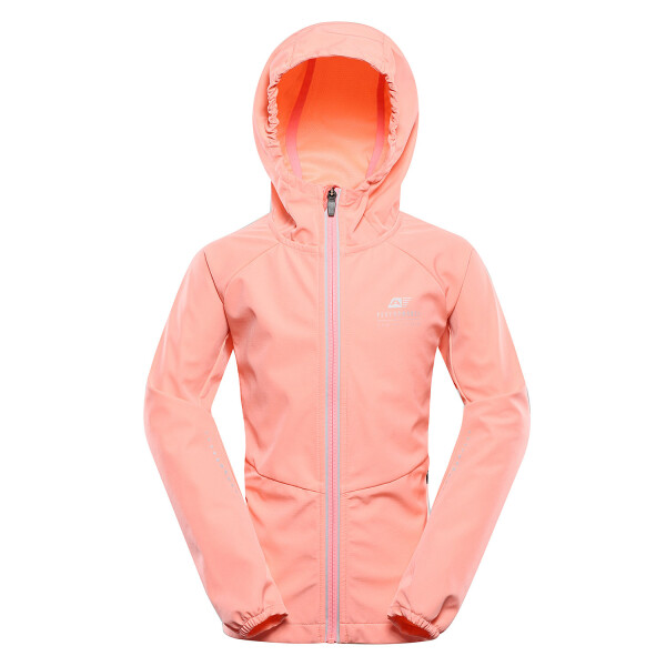 Dětská softshellová bunda s membránou ALPINE PRO SPERTO neon salmon 164-170