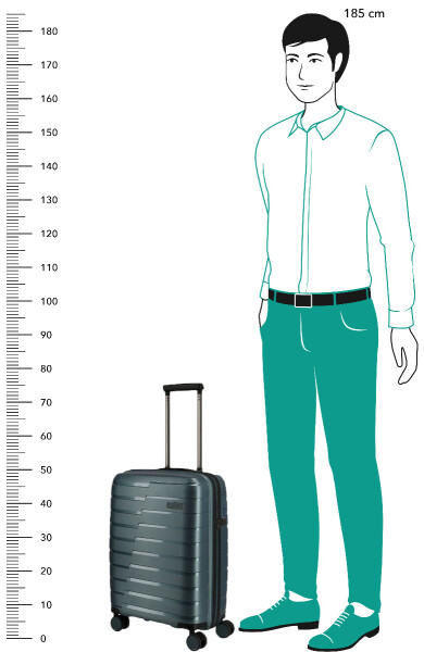 Kufor do lietadla 55x40x20 Travelite Air Base S Ice blue
