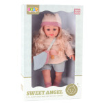Mamido Bábika Sweet Angel vo vlnenom svetri s hríbikom a kabelkou 36 cm