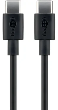 Goobay 66316 čierna / Nabíjací a synchronizačný kábel / USB-C / 0,5 m (66316)