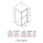 CERANO - Sprchovací kút Versaro L/P - 6 mm - chróm, transparentné sklo - 90x100 - zasúvací CER-8050BD80327