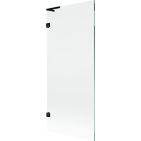MEXEN/S - Lunar L vaňová zástena FIX 80 x 150, transparent, čierna 897L-080-000-70-00