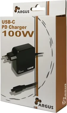 Inter-tech Argus PD-2100 čierna / Nabíjačka / USB-C / PD 3.0 / 100W / kábel 1,8 m (88882223)