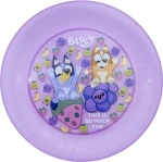 STOR Sada tanierov Bluey fialová / Detský tanier / 4 ks / Do umývačky aj mikrovlnky (11205)