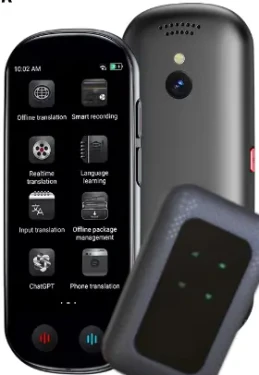 Ectaco Anobic AI Z9 Pro + router 4g/LTE hlasový prekladač / WiFi / Hotspot / Offline / 2100mAh / ChatGPT (ECTANBZ9PRO)