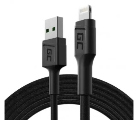 Green Cell KABGC18 čierna / Dátový kábel / USB-A - Lightning / 2 m (KABGC18)