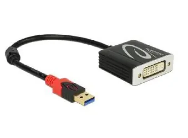 DeLock USB 3.0 na DVI čierna / Adaptér (62737)