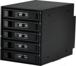 JJ Computer JOUJYE JJ-3052M-SS SATA/SAS I II III Gehause 14,6cm X 14,6cm fuer 5XHDD 6,4cm/8,9cm 2,5zoll/3,5zoll schwarz