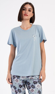 Dámske capri pyžamo Agnes šedá 4XL