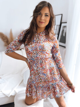 Dámske šaty KIARA EY2249 hnedo-modré – FashionStreet XL