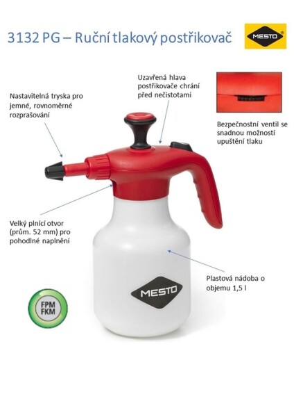 Postrekovač MESTO 3132 PG 1,5 l