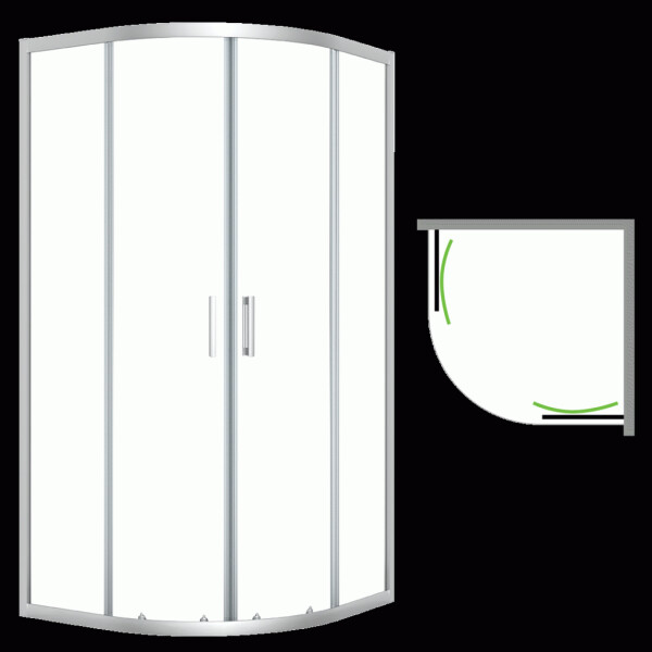 Laveo - Desna - štvrťkruhový sprchovací kút 90x90 cm JKD_096Z