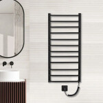 CERANO - Elektrický sušiak uterákov Ricardo, s displejom - 229 W - čierna matná - 1160x550 mm LIV-B-ED-12-55