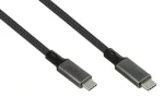 Good Connections USB4 Gen 2x2 1,8m grafitová / Kábel / USB-C - USB-C / 100 W / 20 Gbit / s / 8K 30Hz (2402-T018A)