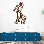 Veselá Stena Samolepka Malý basketbalista Farba: bílá, Veľkosť: 40 x 25 cm
