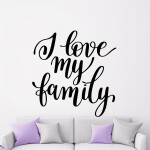 Veselá Stena Samolepka I love my family Farba: bílá, Veľkosť: 100 x 103 cm