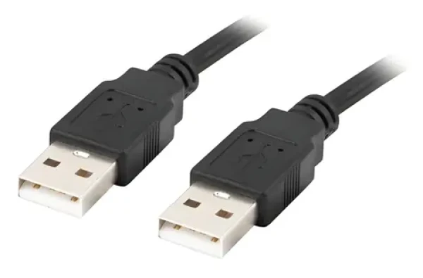 Lanberg USB-A (M) - USB-A (M) čierna / Kábel USB 2.0 / 1,8 m / 480 Mbit/s (CA-USBA-20CU-0018-BK)