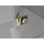 MEXEN/S - Mist-F sprchovací kút skladacie dvere ľavá 80 x 80, transparent, zlato 8A6T-080-080-50-00-L
