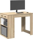 VidaXL Biurko z zásuvoką i półką, dub sonoma, 102x62x77,5 cm