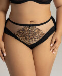 Ava 2143/B Brazílske nohavičky S-3XL elegantní černá S