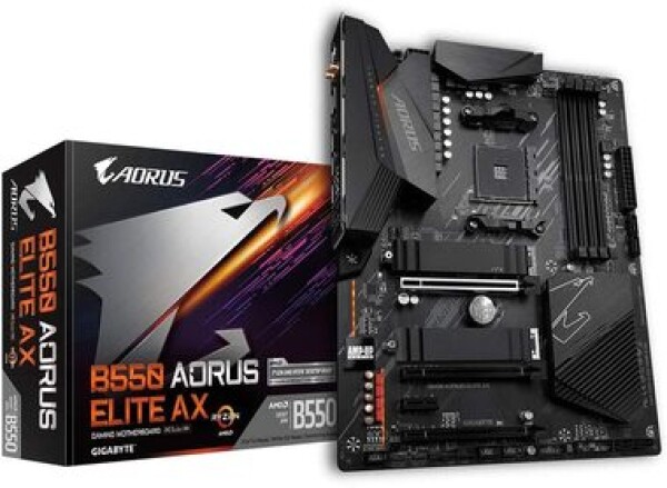 GIGABYTE B550 AORUS ELITE AX (rev. 1.0) / AMD B550 / DDR4 / SATA III / USB / 2.5 GLAN / M.2 / sc. AM4 / Wi-Fi / ATX (B550 AORUS ELITE AX)