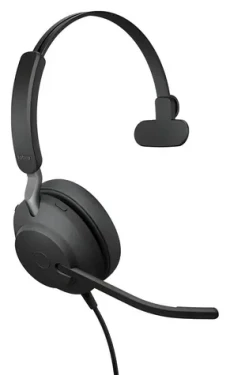 JABRA Evolve2 40 SE Mono čierna / Mono slúchadlo / mikrofón / USB-C + USB-A / MS certifikácia (24189-899-799)