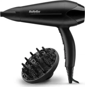 Babyliss Power Dry 2100 / Fén na vlasy / 2100W / 3 teploty / 2 rýchlosti / Difúzer / čierna (D563DE)