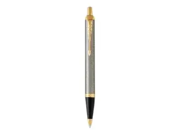 PARKER Im Brushed Metal Gold Trim Medium / guľôčkové pero / farba náplne: modrá (1975559)