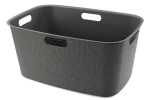 Curver Softex tmavo šedá / Kôš na bielizeň / 45 l / 70 % recyklátu / 4 madlá (258705)