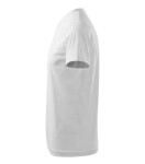 Ťažké tričko s výstrihom do V unisex biele 3XL