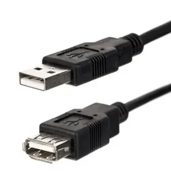 USB predlžovací kábel A/A 3 m čierny / Kábel / USB 2.0 / 480 Mb/s