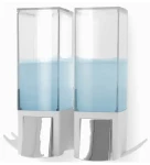 Compactor Edge nástenný dávkovač mydla/šampónu 2 x 500 ml biela / chróm / ABS plast (3370910104776)