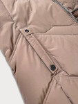 Dámska zimná plus size bunda v kakaovej farbe s kapucňou S'west (B8300-48) odstíny hnědé 46