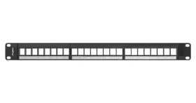 Lanberg PPKS-1024-B čierny / Patch panel / Modulárny (Keystone) / 24 portov / 1U / 19" (PPKS-1024-B)