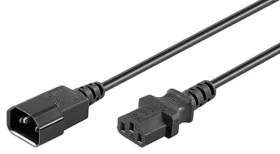 MicroConnect Predlžovací kábel C14 - C13 1m čierna (PE040610)