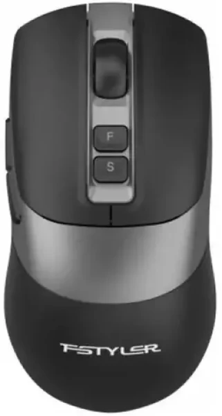 A4Tech FStyler FB50C PLUS čierna / Bezdrôtová kancelárska myš / 3200 DPI / Bluetooth / 2.4 GHz / 7 tlačidiel (FB50CPLUS-BK)