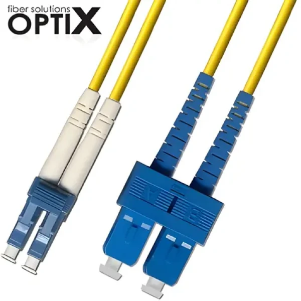 OPTIX LC/UPC-SC/UPC G657A 50m / Optický patch cord / jednovidový / 09/125 / simplex (859558981059)