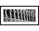 Rámovaný obraz Stĺpy 80x40 cm, čiernobiely%